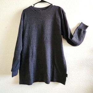 SHAKA Wear Men’s Knit Thermal Shirt Charcoal Grey Size XL